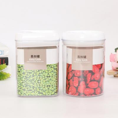 Food Sealed Jar Airtight Containers Design with BPA-Free Plastic Canisters Easy-to-Buckle Lids Stackable Kitchen