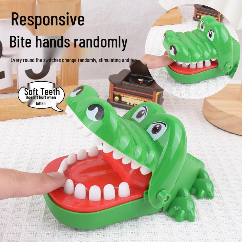Large Crocodile Bite Finger Game: Funny Parent-Child Tooth Extraction & Evil Dog Prank Toy
