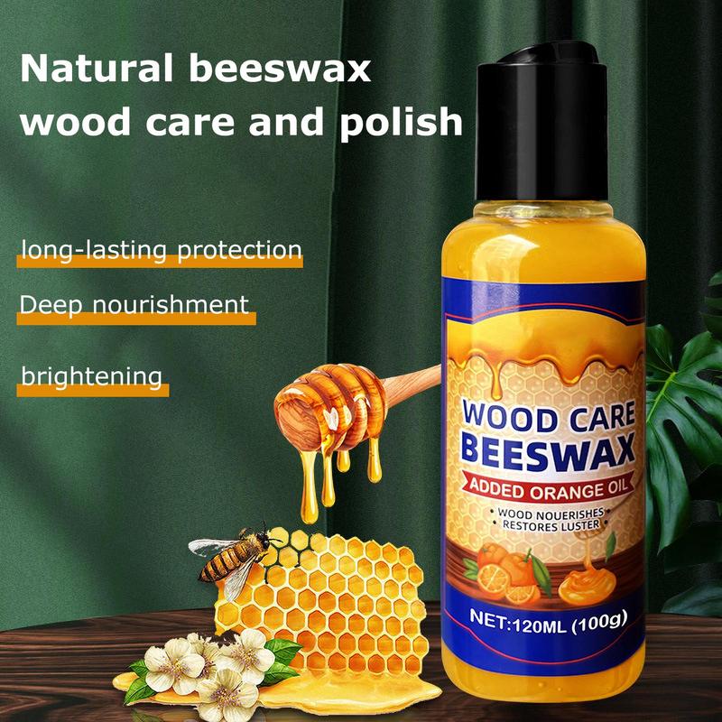 

120ml Wax Honey Pure Natural Beeswax Wood Furniture Floor Polishing Leather Maintenance Waxing With Towel For Wood Floor Clean 1 size