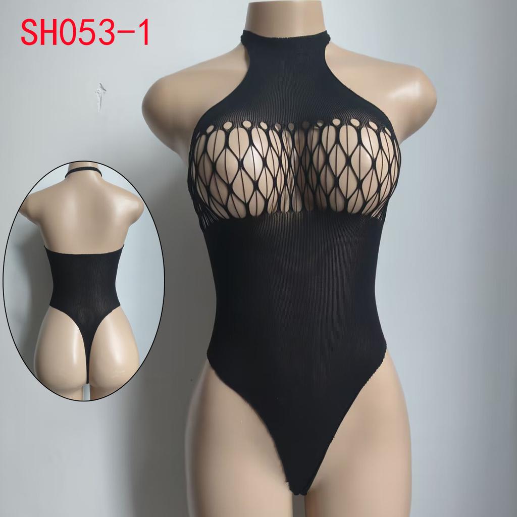 One-Piece Netwear, Sexy Lingerie, Open-File One-Piece Socks, Large-Size Mesh Socks Sh096