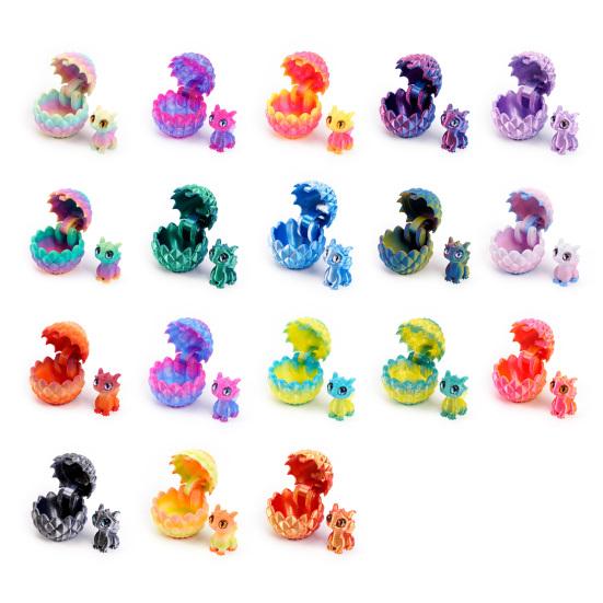 Ovo de Dragão Impresso em 3D com Dragão Dentro Ovo de Dragão Misterioso Brinquedo Fidget Colecionável de Fantasia Presentes para Recheio de Cesta de Páscoa Decoração para Casa e Escritório