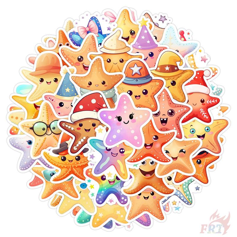 50Pcs/Set Starfish Emoji Series 01 Stickers DIY Fashion Waterproof Doodle Decals Stickers
