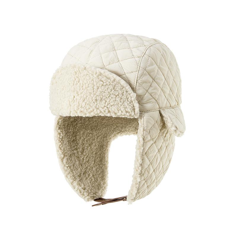 

Новые теплые и удобные ткани осенью и зимой, с начесом и утолщенные, подходят для большого обхвата головы, простые и атмосферные M（56-60cm） покинуть белый