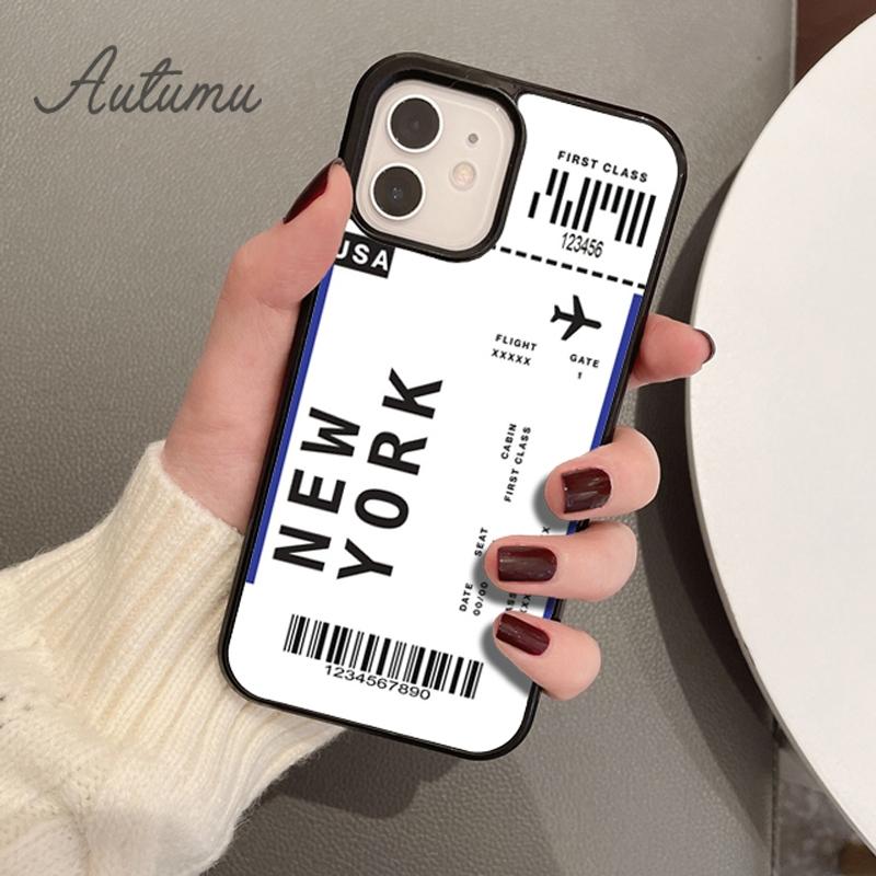 Funny Airport Code Phone Case for iPhone 11 12 13 14 Pro Max Mini X XR XS SE 2020 6S 7 8 Plus Samsung Galaxy S21 S22 Cover Shell