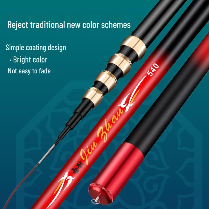 ZTO Portable 19 Tone Super Hard Fishing Rod with Integrated Reel: Compact, Through-Handle Design, Internal Wiring, Handheld.