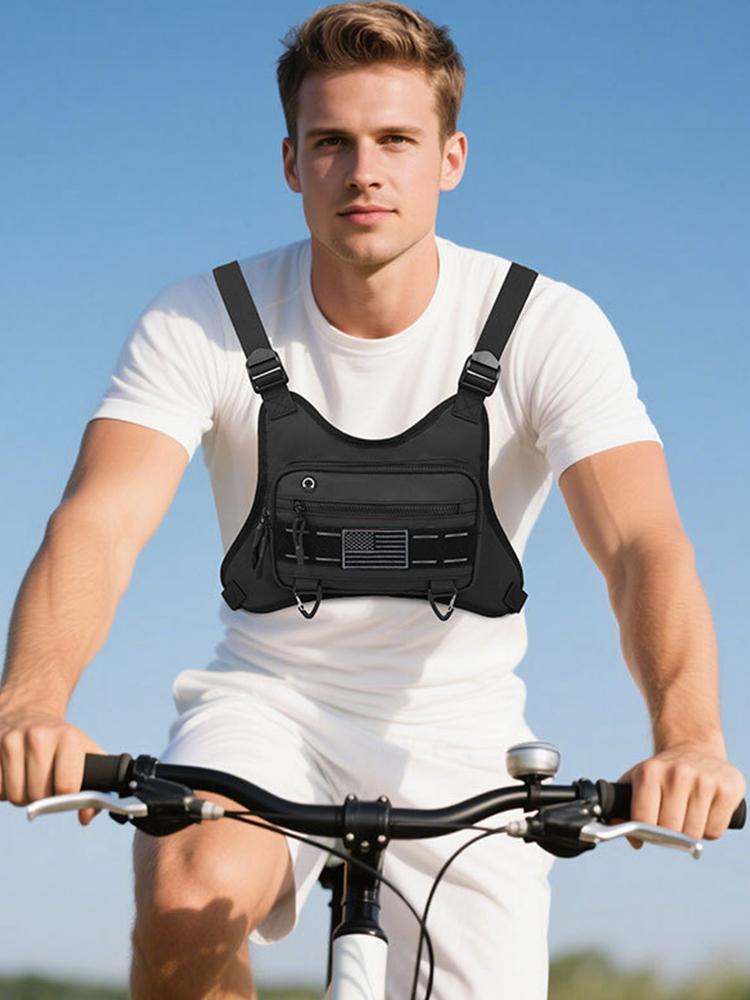 Chest Bag Anti-Theft Multi-Functional EDC Travel Chest Pack for Workouts Cycling Hiking Motorcycle Accessories