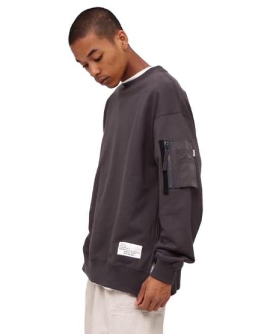 

Свитшот BAGGY FIT с карманами и круглым вырезом, покрой Military Pocket с круглым вырезом, размер XL 410, цвет уголь [Avirex] MIL. СВИТ/Мешковатый / 783-4132006 Мужской