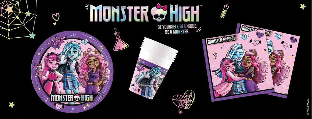 Baner Girlanda Monster High Urodziny Party