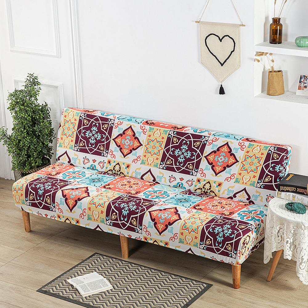 Milk Silk Elastic Sofa Cover Slipcover Furniture Protector Dustproof Stretchable No Armrest Full Coverage