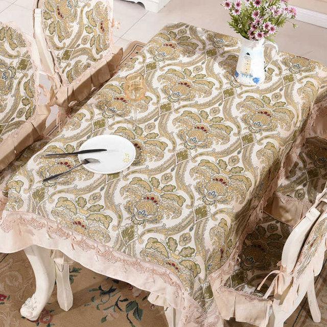 Роскошные скатерти прямоугольные свадебные квадратные обеденные чехлы для чайных столиков вечерние тканевые кружевные жаккардовые чехлы на стулья красного цвета