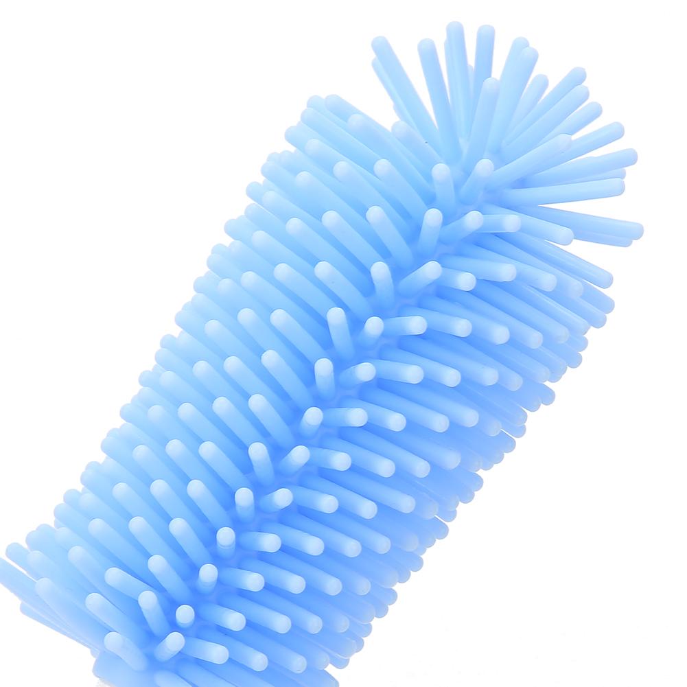 Baby Milk Bottle Cup Cleaner Silicone 360 Degree Cleaning Baby Bottle Cleaner Brush (Blue)