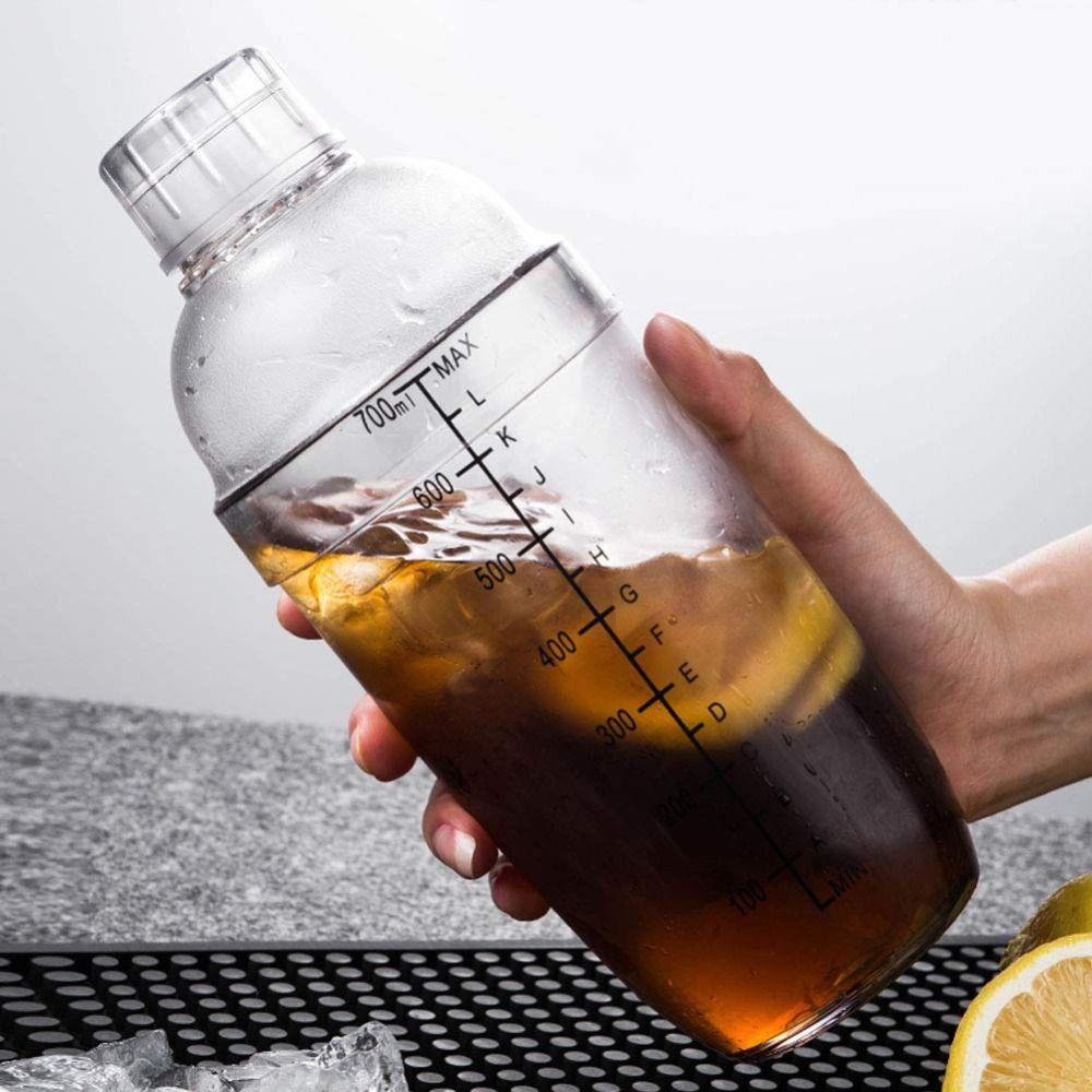 500/700/1000ml Mixer Cup Portable Broken Popsicles Drink Hand-Shake Mixer BPA-Free Leakproof Shake Cup Muddler Set Coffee Shop