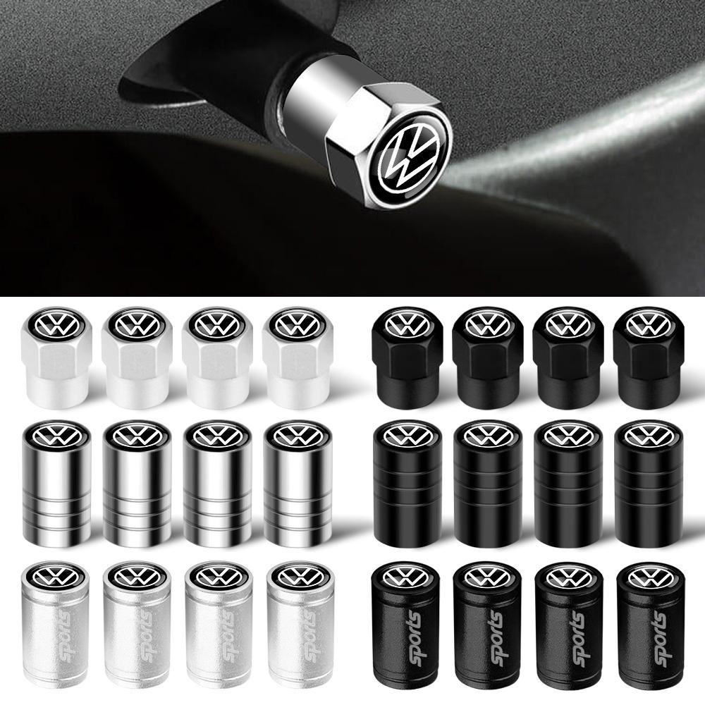 Car Wheel Tire Valve Caps Tyre Stem Cover Bolt-In Accessories For Volkswagen VW R Polo Passat Rline Golf 4 5 6 Tiguan Jetta GTI