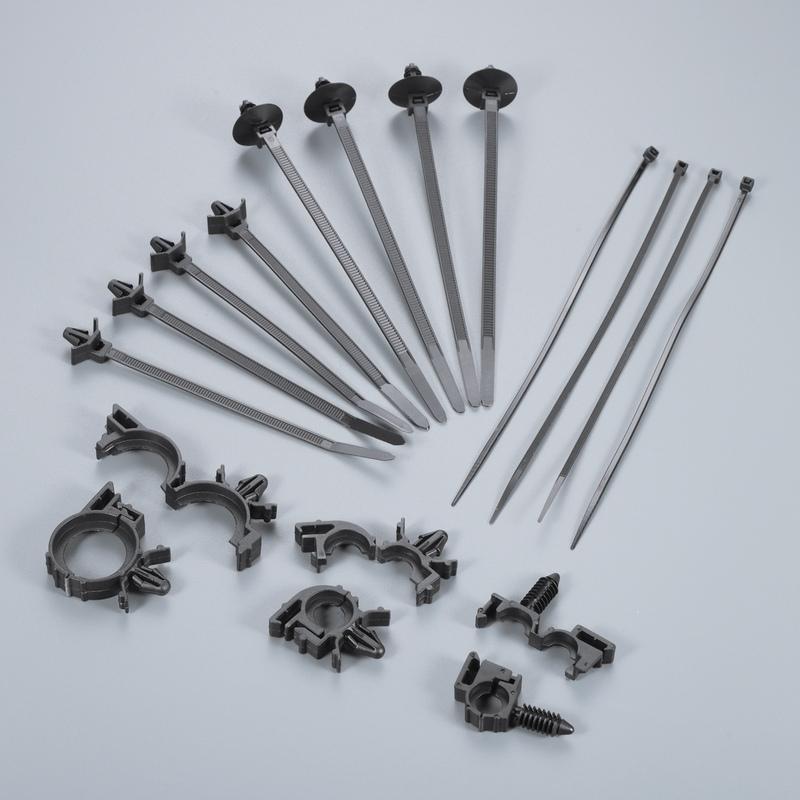 120Pcs Nylon Self Locking Cable Straps 30pcs Wire Loom Clips Car Pipe Cable Fastener Bundle Fixed Binding Wire Fixing Zip Ties