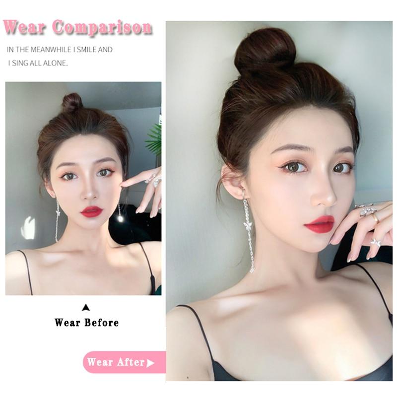 LUPU Synthetic Fake Hair Bun Tie Scrunchies Chignon Pigtails Craw Headbands For Hair Woman Messy Hairpieces Heat Resistant Fiber