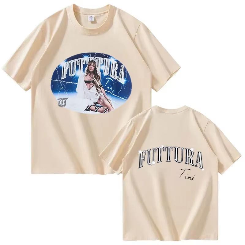 Rapper Tini Stoessel Futtura Album Tour 2026 Hip Hop Crewneck T Shirts Mens Women Fashion Tshirts Short Sleeve Punk Tops Unisex
