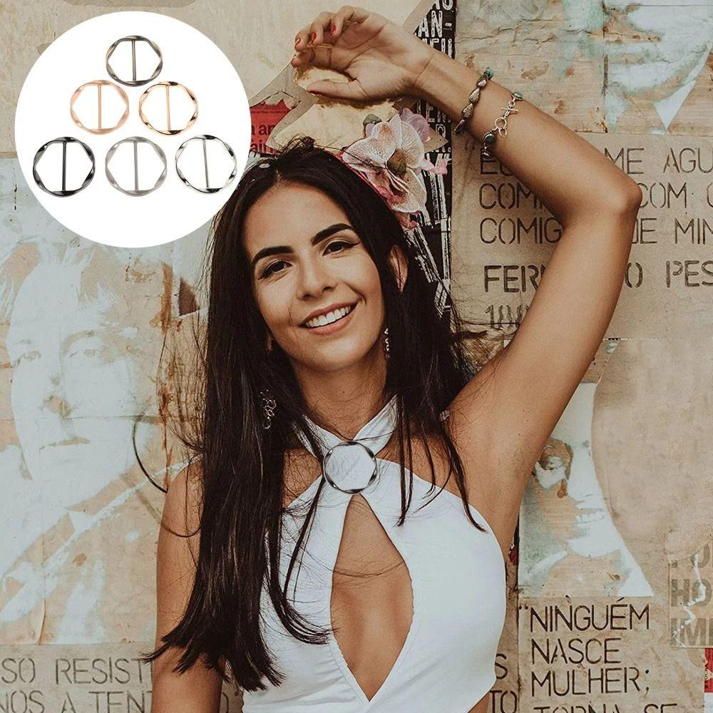 Fashion Adjustable Shirt Ring Belt and Scarf Belt Accessories Belt Buckle Multipurpose Scarf Buckle Daily Use