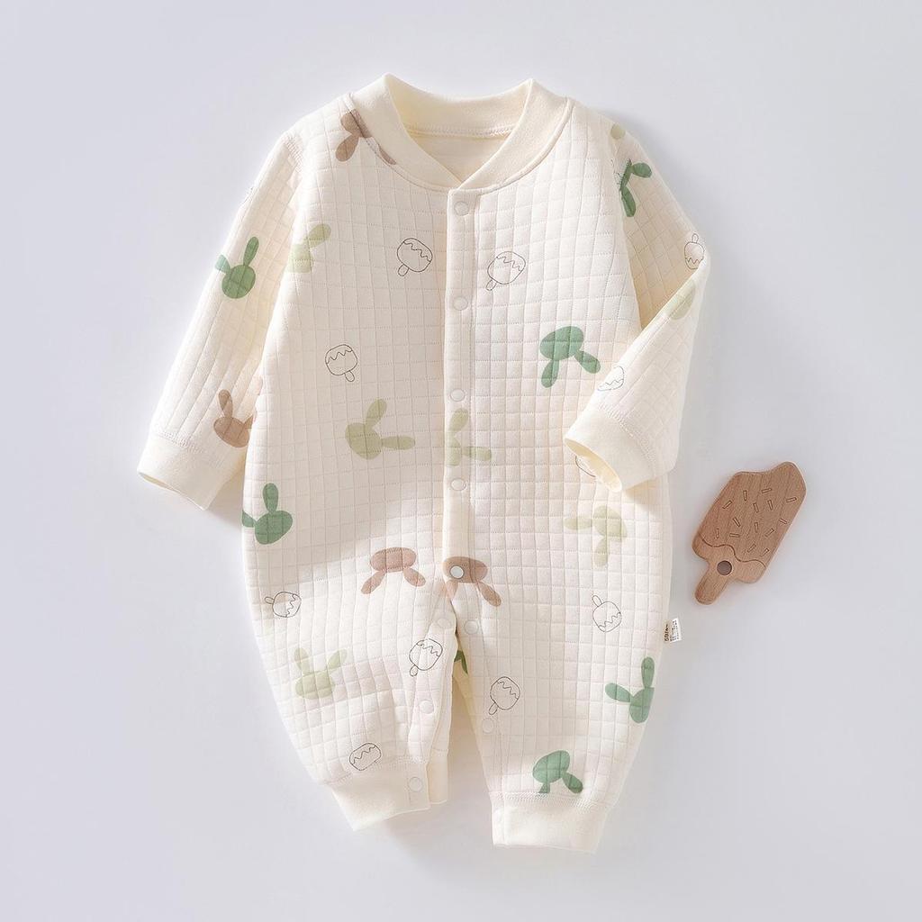 Quilted Baby Jumpsuit: Warm Winter Romper & Thicken Air Cotton Pajamas