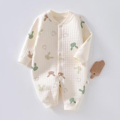 Pagliaccetto caldo in cotone unisex per neonato: Pagliaccetto a tre strati senza ossa per autunno e inverno