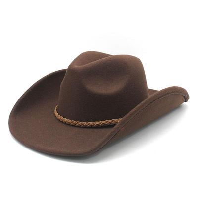 Cowboyhut Filzzylinder Western Gentlemanhut Filzhut Jazzhut Herren Wintermütze