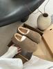Fleece Birkenstock Shoes Women's Platform All-inclusive Muller Shoes Fluffy Half Drag 2025 Autumn and Winter Wear a Pedal Warm Cotton Shoes