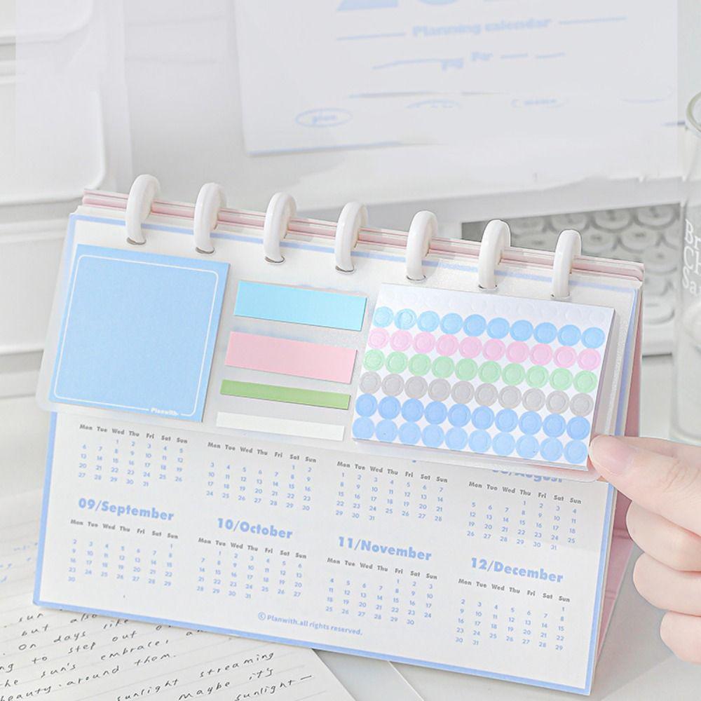 Spiral 2025 Desk Calendar Standing Flip Agenda Organizer Learning Plan Desk Calendar Home Office