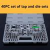 40pcs Metric Tap And Die Set Alloy Steel Threading Tool Kit New Hand Tapping Tools