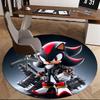 1pc Shadow the Hedgehog Anime Design Round Carpet - Office Chair Mat, Non-Slip Rug for Home Decor