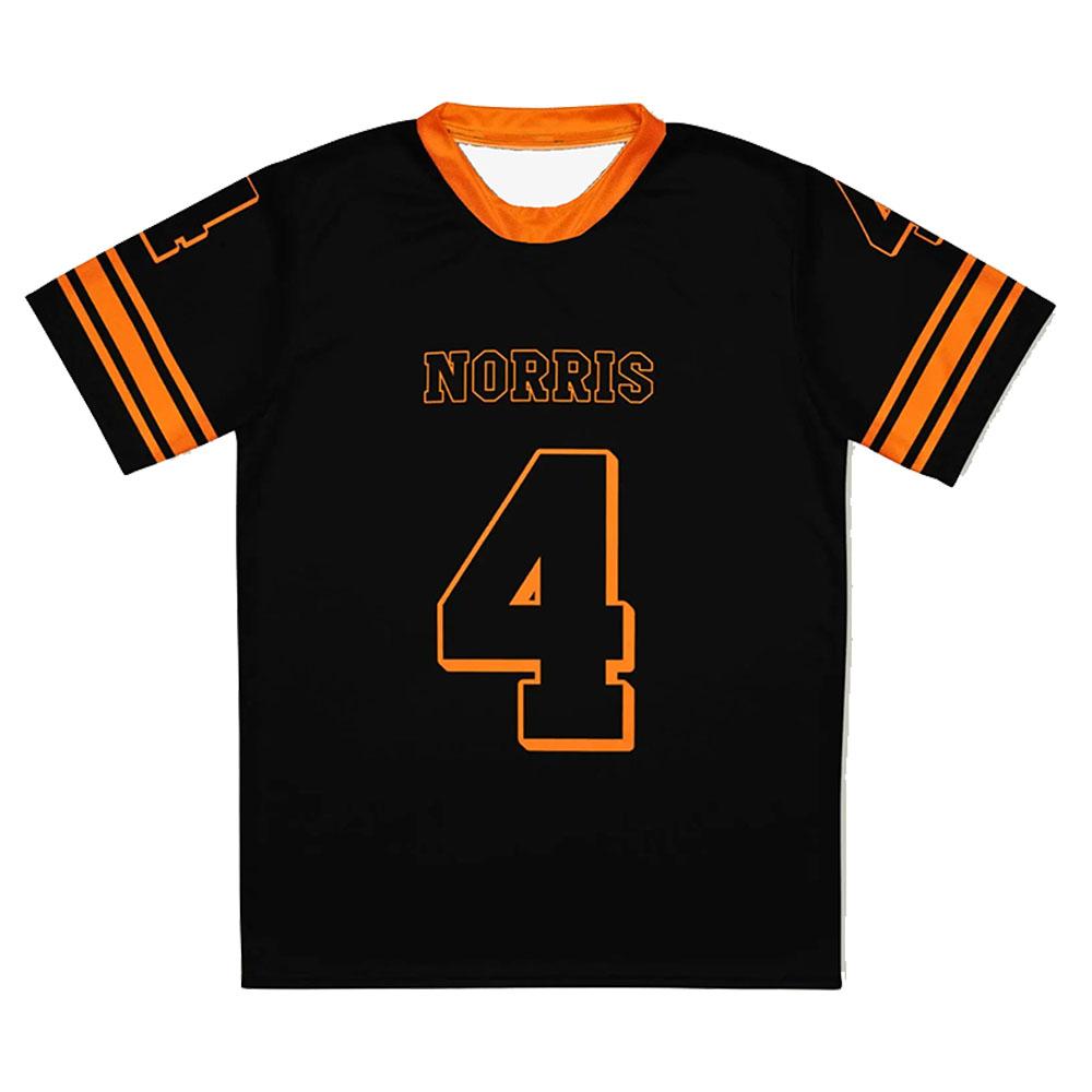 Racing Driver Lando Number 4 Norris Jersey Tees Loose Short Sleeve Casual Unisex Streetwear T-shirt Crew Neck Casual T Shirts