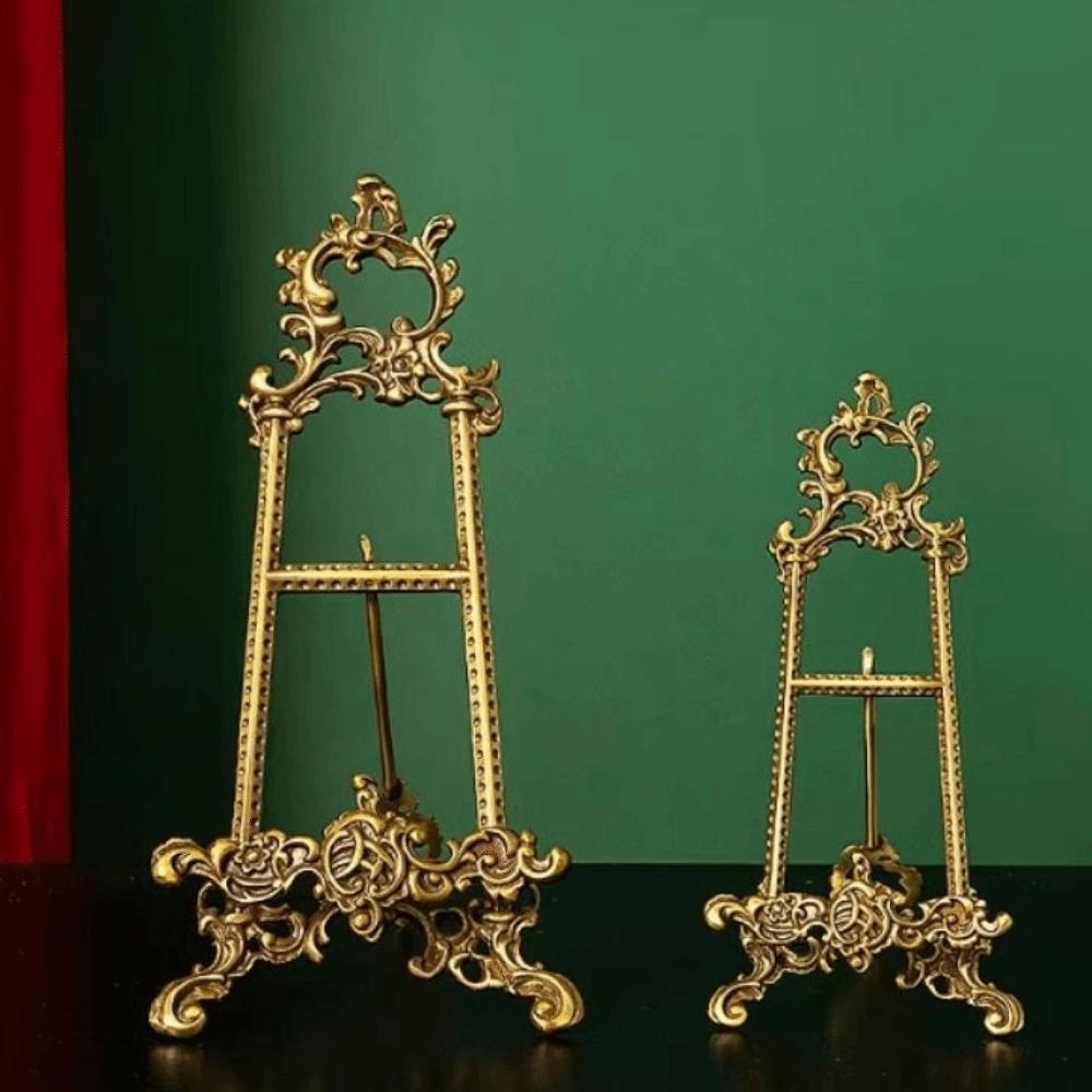 Elegant Frame Bracket Gold Display Storage Rack Plate Display Stand  Tabletop Decoration