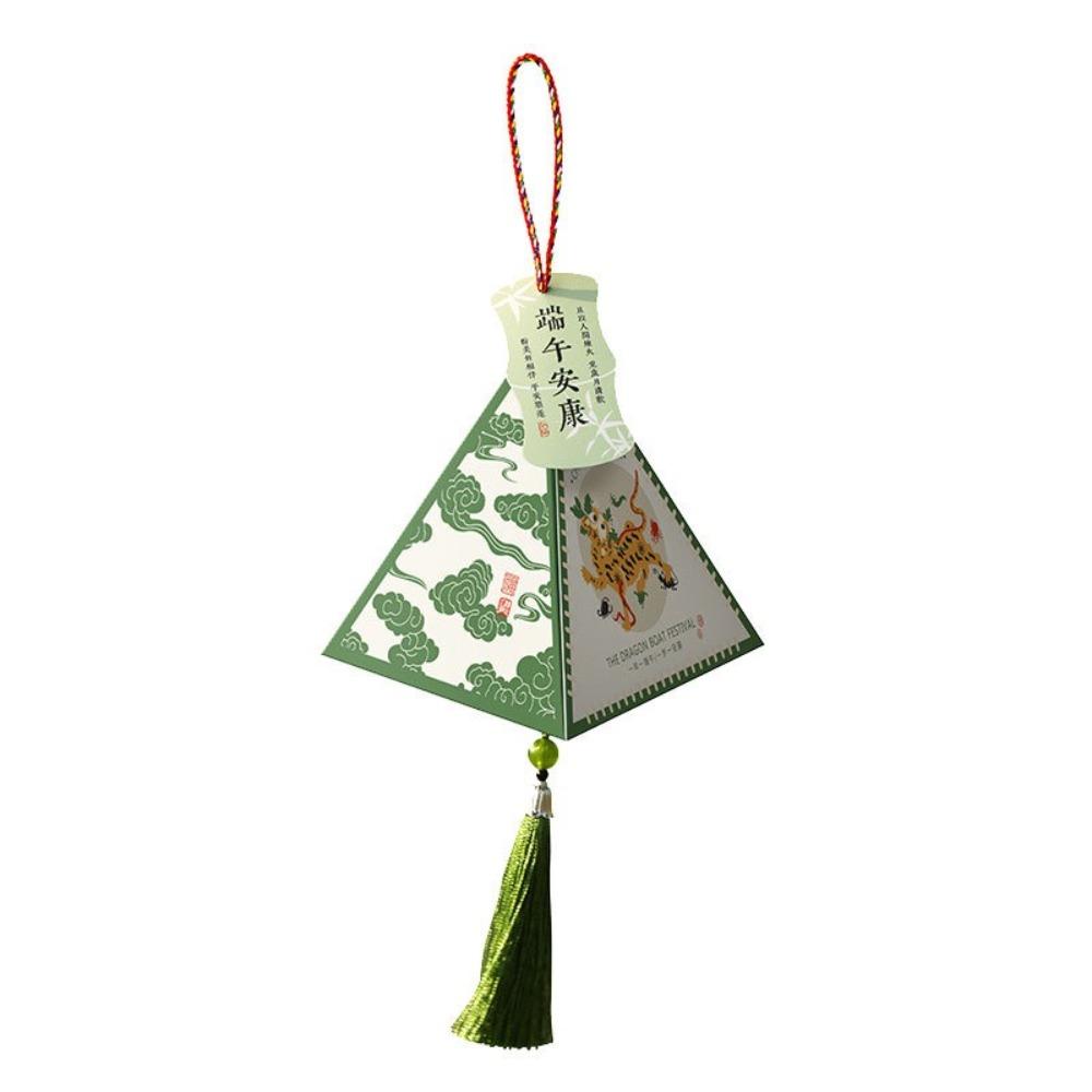 10 Stück Traditionelle Drachenbootfest-Geschenkbox Verdickte Leere Box Zongzi-Verpackungsbox Lebensmittelqualität Hängend