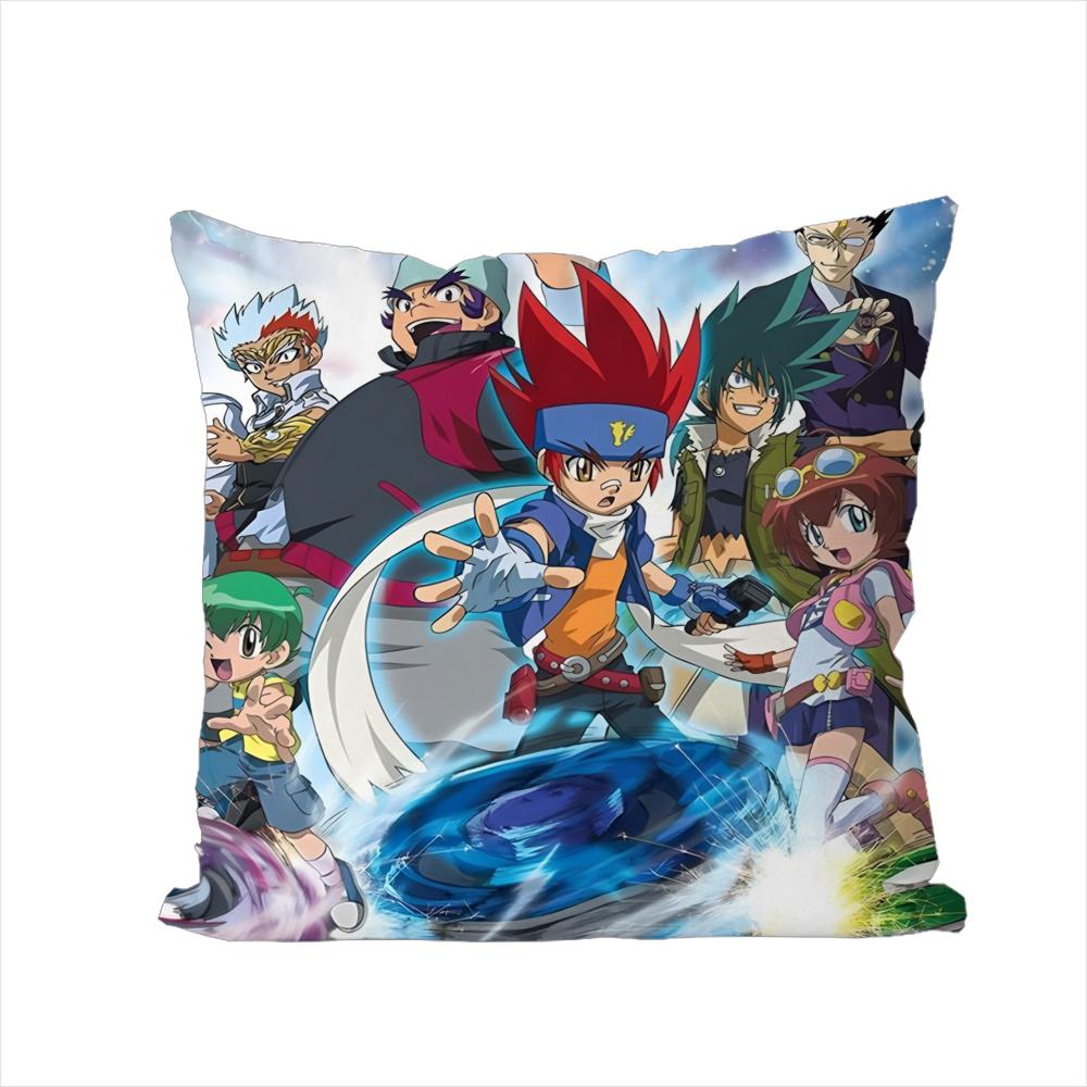 BAKUTEN SHOOT BEYBLADE Pillow Case For Car Sofa Decorative Home Doublesided Print Plush Square Throw Pillow Cushion Cover