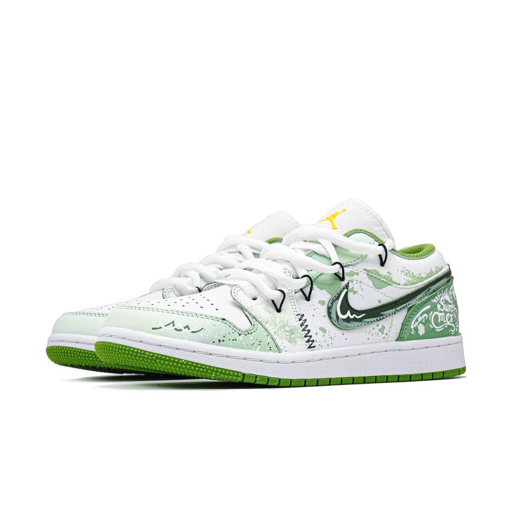 Jordan Air Jordan 1 Summer Under The Tree Shade Synthetic Leather Cushioning Abrasion Resistant HF4823-100(Team947-)