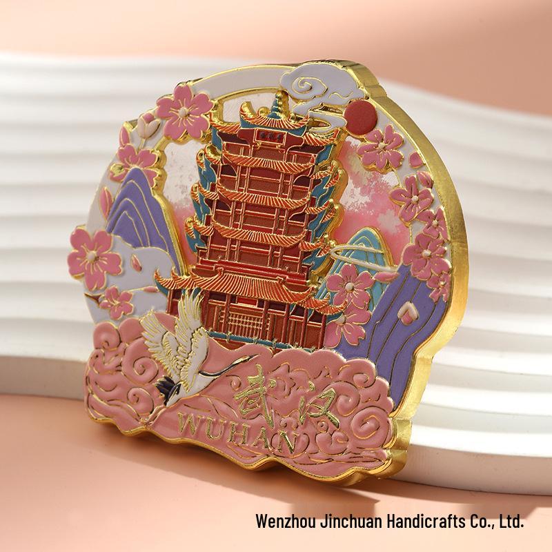 Metal Landmark Sandscape Refrigerator Magnet - Zinc Alloy Cultural Scenic Attraction
