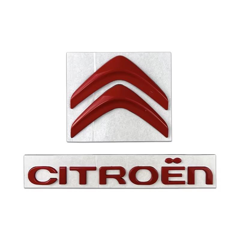 Metall Auto Vorne Hinten Emblem Abzeichen Lenkrad Abzeichen für Citroën C1 C2 C3 C4 C5 Elysee Picasso Ersatz Logo Zubehör HT6
