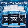 Supliment Complex NAD + Resveratrol, Lipozomal 1500mg Concentrație Ridicată Potrivit pentru Adulți, Blând și Ușor Absorbit