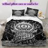 Thorn Gothic Dark Pattern Bedding Quilt Set Quilt Cover Pillowcase Home Decoration Birthday Gift (1 * duvet cover + 2 * pillowcase, without core)