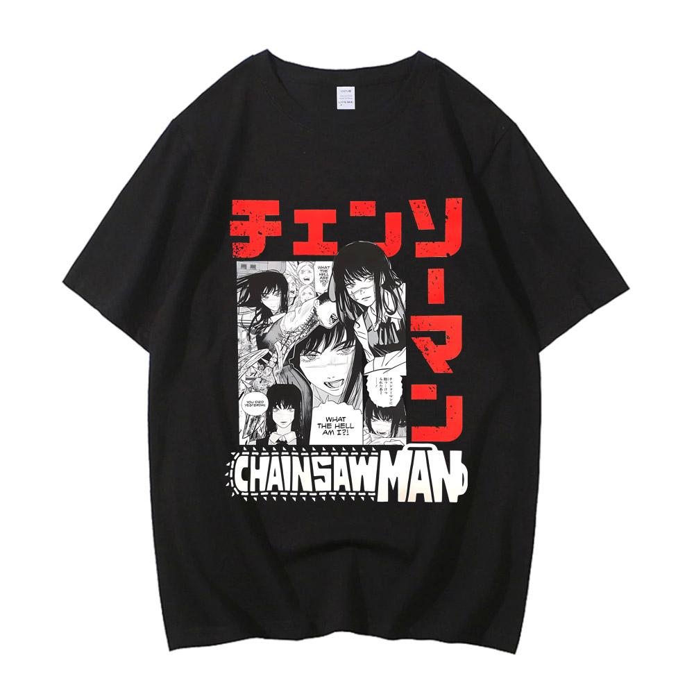 Chainsaw Man Reze Mitaka Asa Tee Anime High Quality Cotton Short Sleeved T-shirt Men Women Summer Casual Street