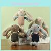 Adorable Plush Rabbit Keychain Soft Short Plush Bunny With Strap Cute Rabbit Bag Accessory