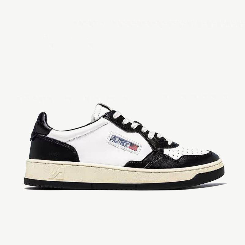 Summer Trendy Black and White Panda Color Matching Board Shoes Heightening Little White Shoes Men's Retro Lace-up Korean Version Leather Versatile Cas