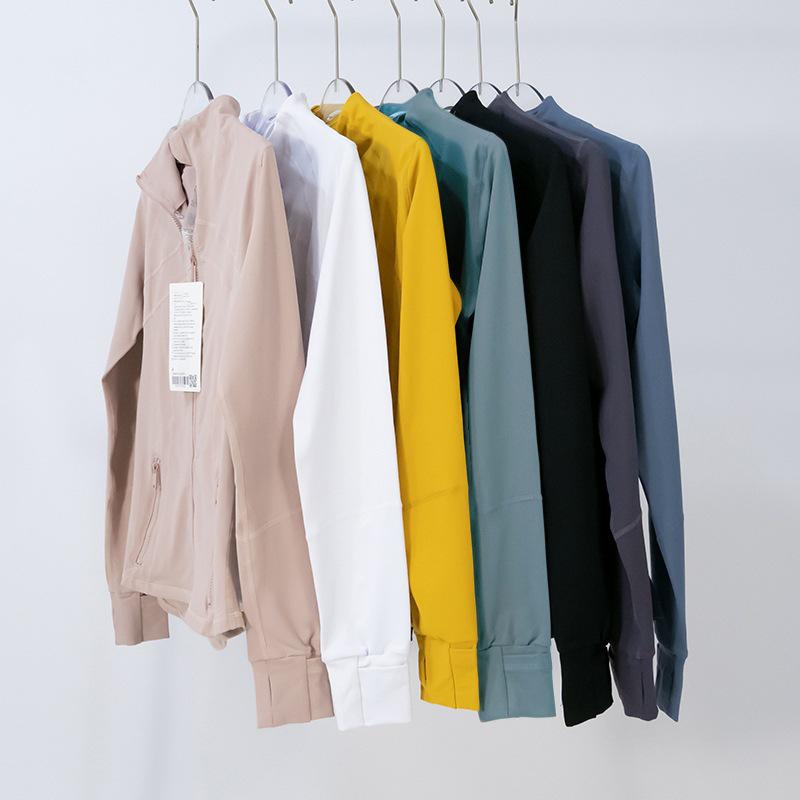 Women's Spring Yoga Sport Jacket - Tight Fit, Casual Jogging, Breathable, Zippered, Stand-Up Collar, Long Sleeve.