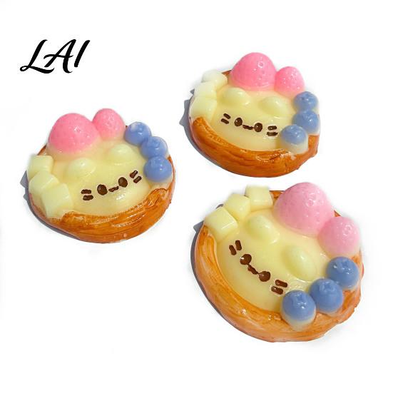 Sensory Stress Ball Kitten Egg Tart Squeeze Toy Relieving Cartoon Fake Toy Soft Stretchy Food Fidget Portable