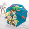 Dwarfs, Hearts Automatic Opening and Closing Umbrella - 8 Ribs Portable Folding Umbrella with Plastic Handle, Suitable for Leisure and Hallo
