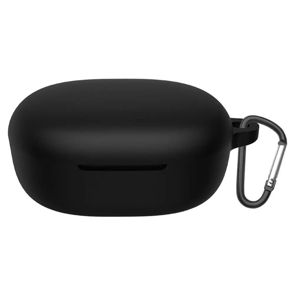 Portable Soft Earphone Case Anti-drop with Hook Protector Cover Silicone Shockproof Protective Sleeve for Redmi Buds 4 Lite