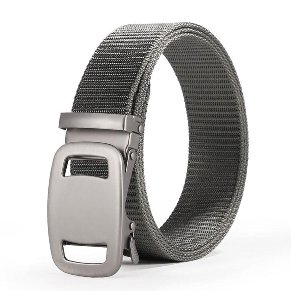 Simple Wild Style Automatic Buckle Waistband Luxury Brand Canvas Strap Men Nylon Braided Belt