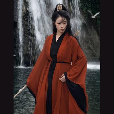 Chinese Traditional Hanfu Daily Solid Color Hanfu Wei And Jin Dynasty Style Suit