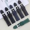 Soft Nylon Carbon Fiber Leather Wacthband For Panerai Strap PAM386/441 Blue Black Wristband Bracelet 24mm With Pin Buckle