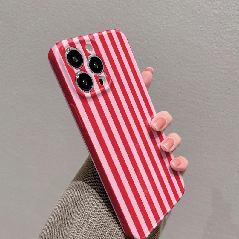Fashion Pink Striped Phone Case for Oppo Realme C75 C63 C65 C67 C53 C55 C35 C33 C20 C21Y C30S 9 9i 8 8i Pro Plus 4G 5G Hard PC