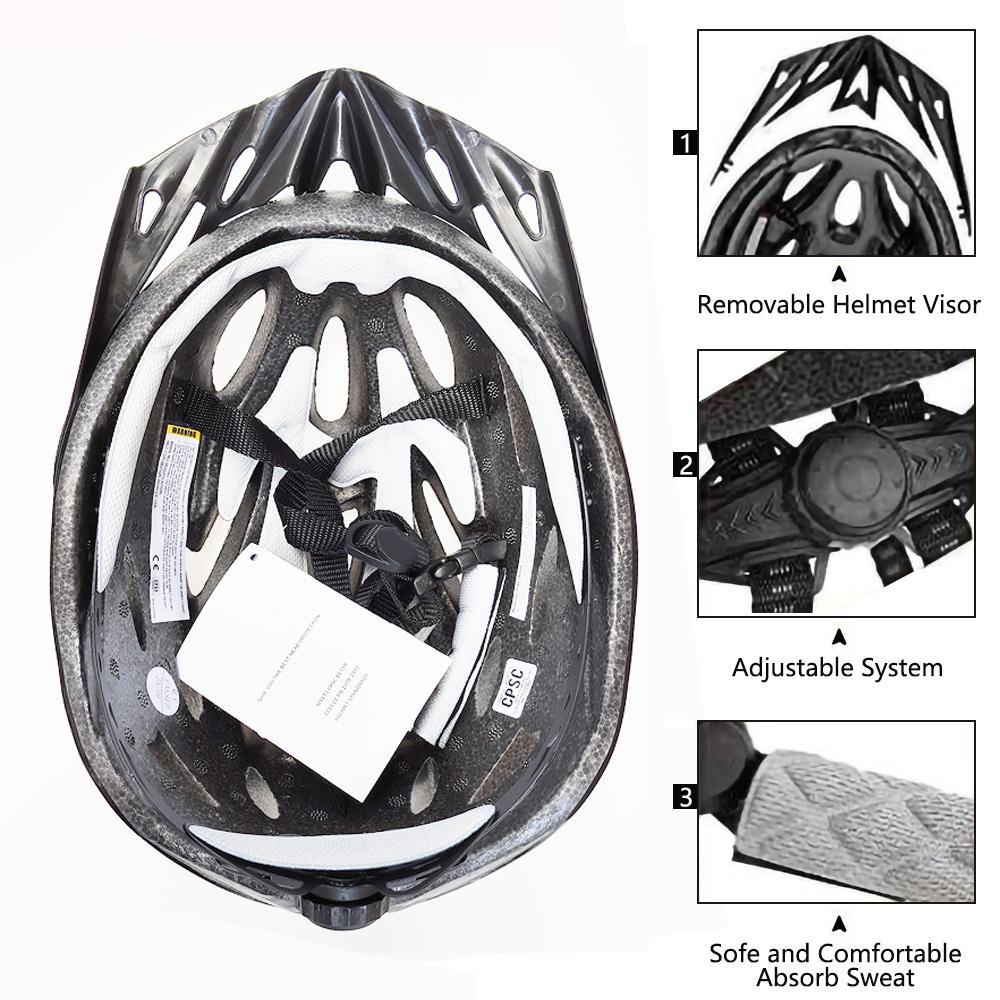 Pmt Cycling Helmet Comfort Lining Lightweight Hollow Riding Safety Cap Head Protection Bicycle Mtb Helmets Sun Visor Bike Helmet