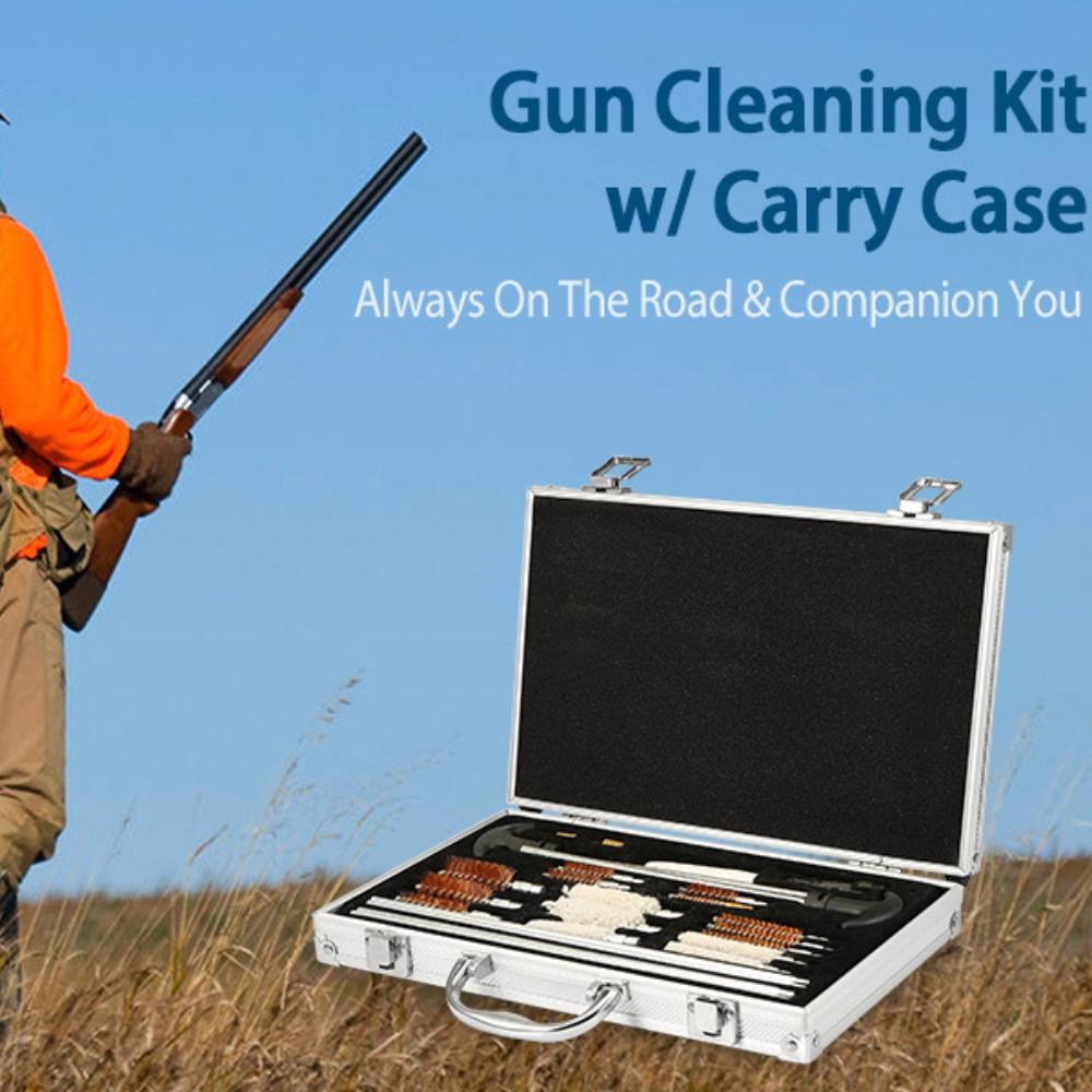 Deluxe Gun Care Kit - Advanced Cleaning Tools In Durable Carrying Case - Basic Maintenance for Hunting Rifles, Pistols and Shotguns